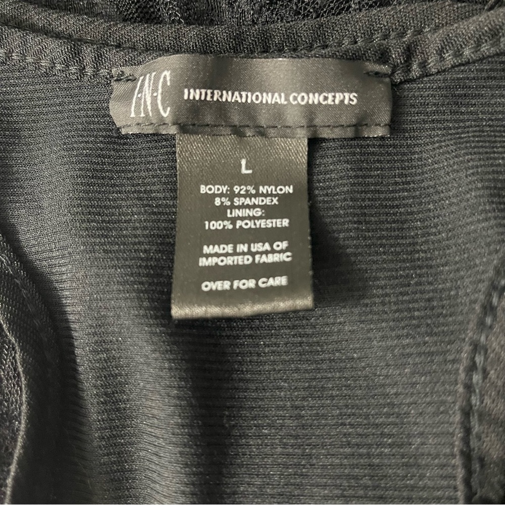 INC Women’s Black Top L - Picture 3 of 4